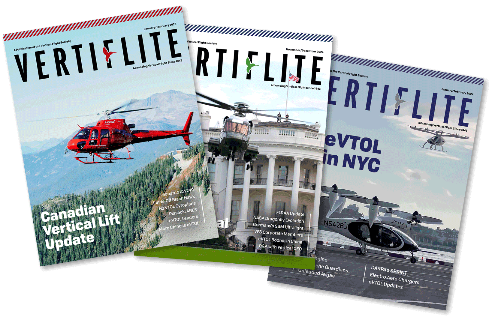 Examples of Vertiflite magazine covers